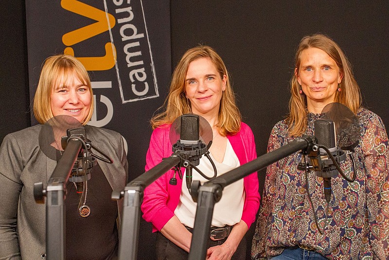 Irene Kompass, Sonja Zavertanik und Katharina Heissenberger-Lehofer im RadioIgel Studio