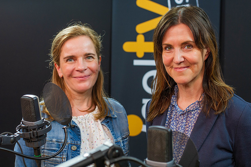 Sonja Pustak und Katharina Heissenberger-Lehofer im RadioIgel Studio